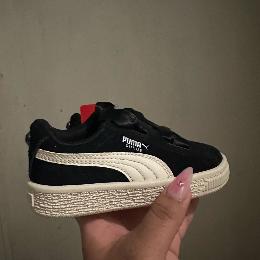 Puma bow Kids Suede Black Sneakers